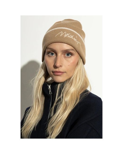 Moschino Natural Beanies
