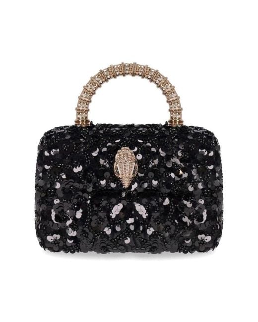 Kurt Geiger Paillet Mini Handtas Met Gouden Accenten in het Black