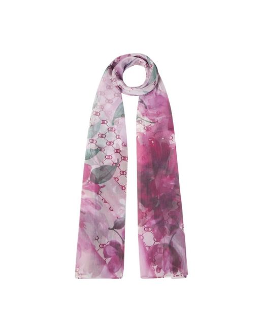 Liu Jo Purple Aquarell Blumen Schal Stola