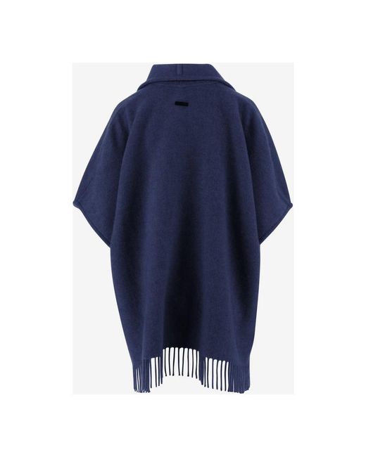 Ferragamo Cashmere Cape in het Blue