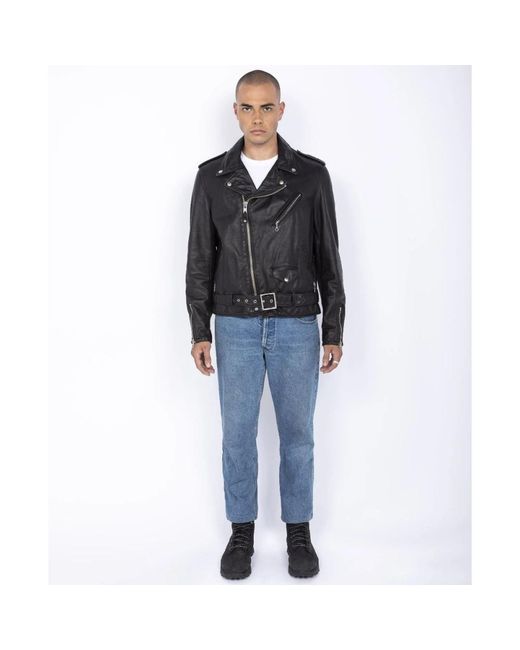Schott Nyc Jackets > Leather Jackets in het Blue voor heren