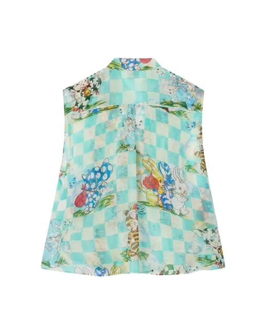 KENZO Green Sleeveless Tops