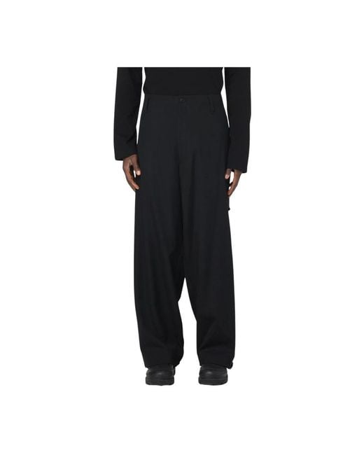 Wide Trousers Yohji Yamamoto de hombre de color Black