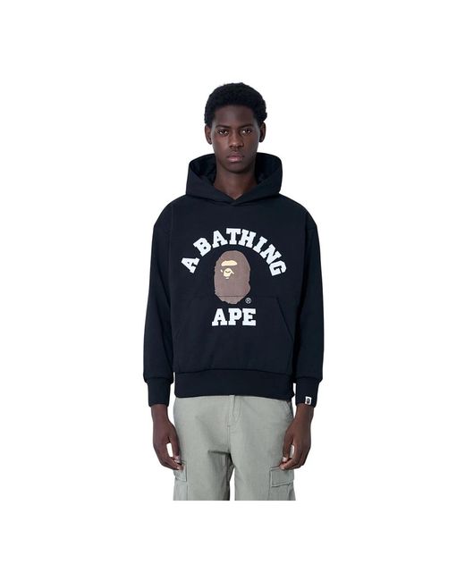 A Bathing Ape Black Hoodies for men
