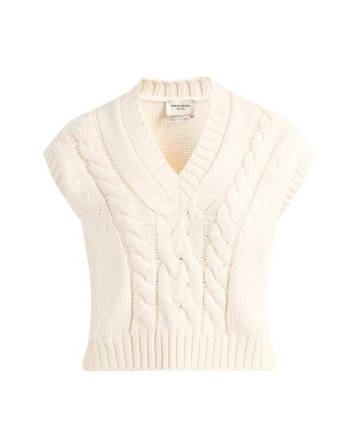 Weekend by Maxmara White V-Neck Knitwear
