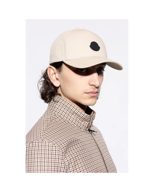 Moncler Accessoires ,Katoen Cotton Gabardine Baseball Cap in het White voor heren