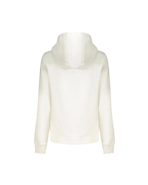Tommy Hilfiger White Weißer Kapuzenpullover Mit Logodruck