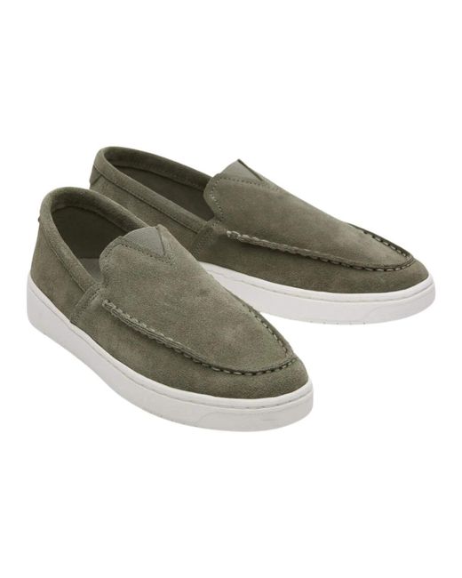 TOMS Green Loafers for men