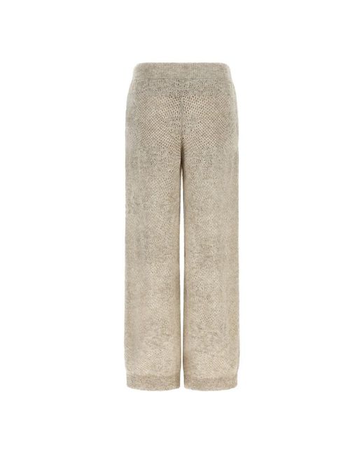Brunello Cucinelli Natural Wide Trousers