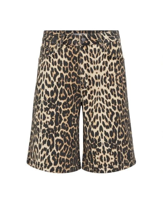 co'couture Black Leopard Print Bermuda Shorts & Knickers