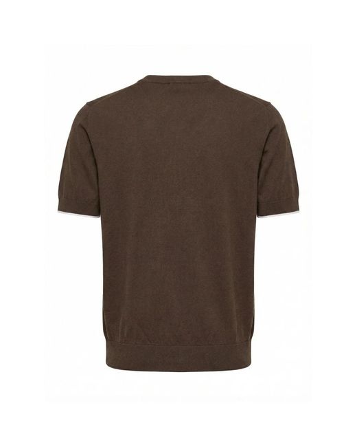 Peserico Brown Round-Neck Knitwear for men