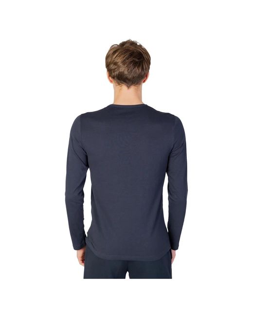 Emporio Armani Blue Long Sleeve Tops for men