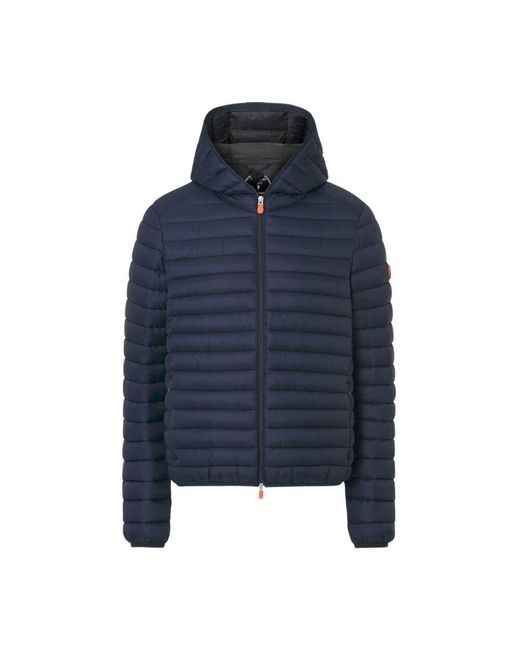 Save The Duck Blaue duck kapuzenjacke in Blue für Herren