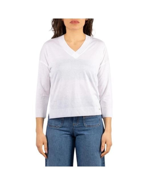 Herno White Long Sleeve T-Shirts