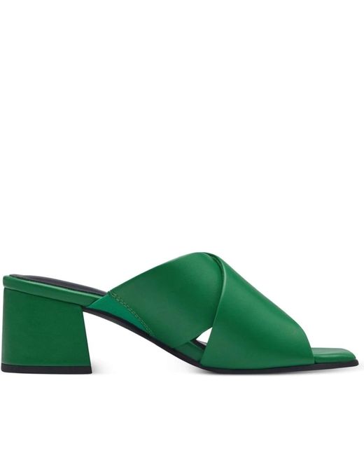Marco Tozzi Green Grüne flache sandalen für frauen
