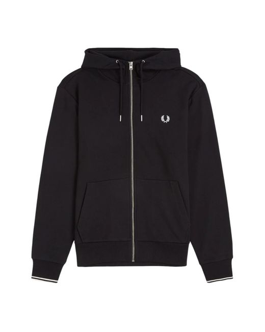 Zip-Throughs di Fred Perry in Black da Uomo
