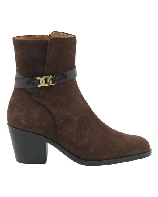 Tod's Brown Heeled Boots