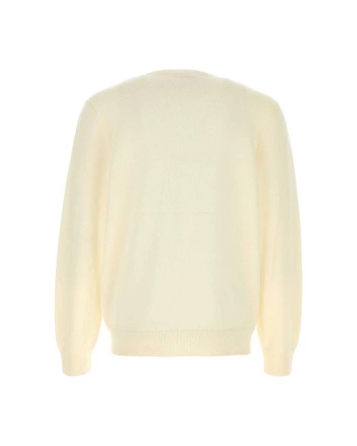 A.P.C. White Round-Neck Knitwear for men