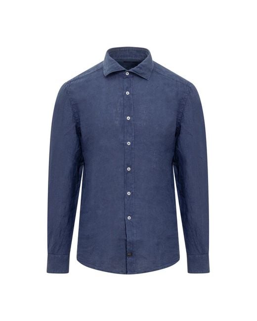 Fay Blue Casual Shirts for men