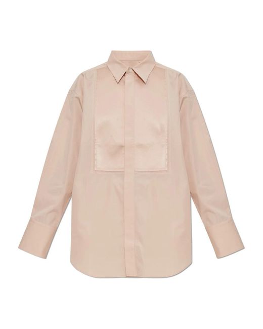 AMI Overhemden ,Roze ,Katoen Oversized Shirt in het Natural