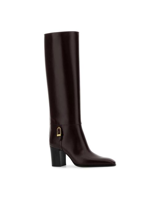 Saint Laurent Brown Heeled Boots