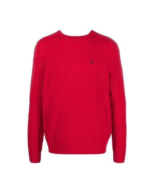Ralph Lauren Red Round-Neck Knitwear for men