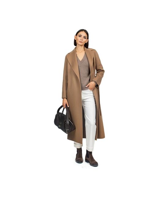 Max Mara Brown Belted Coats