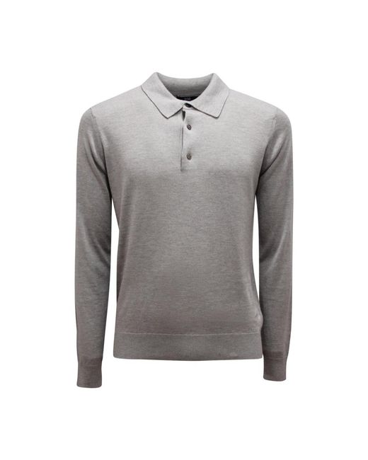 Alpha Studio Gray Polo Shirts for men