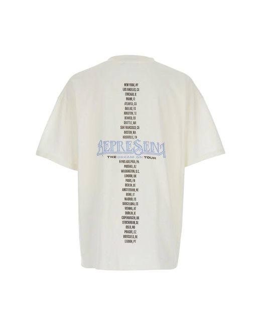 Represent Tops ,Wit ,Katoen T-Shirt Met Print in het White voor heren