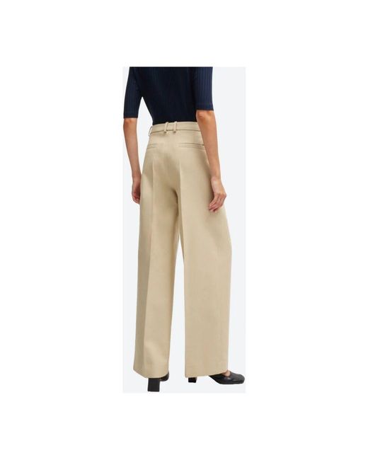 Wide Trousers di Boss in Natural