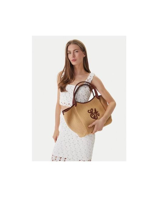 Emporio Armani Brown Shopping Bags