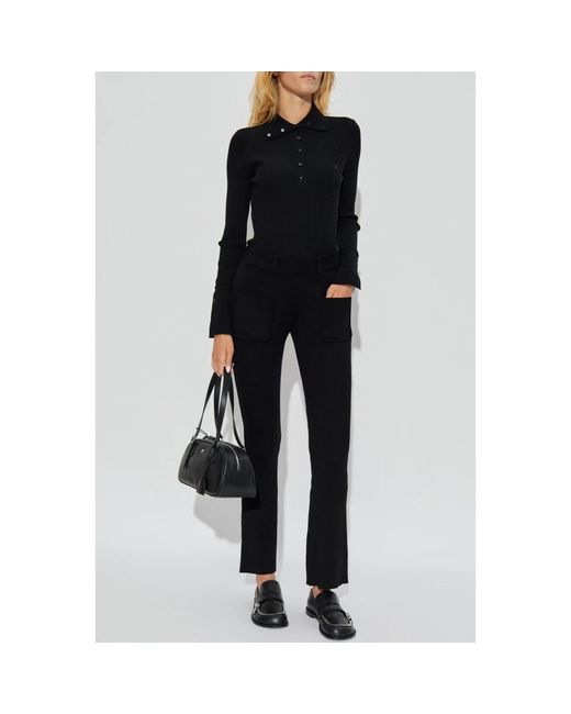 Courreges Black Wide Trousers