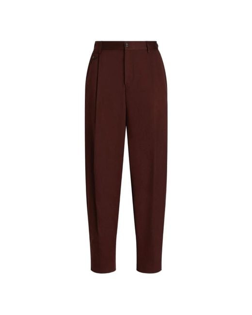 Dolce & Gabbana Purple Straight Trousers for men