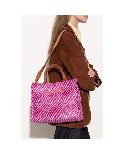 Marni Purple Tote Bags