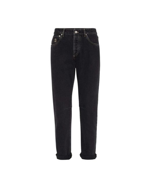 Brunello Cucinelli Black Slim-Fit Jeans for men