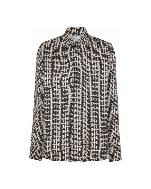 Casual Shirts Balmain pour homme en coloris Gray