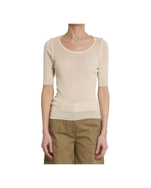 Lemaire Natural Round-Neck Knitwear