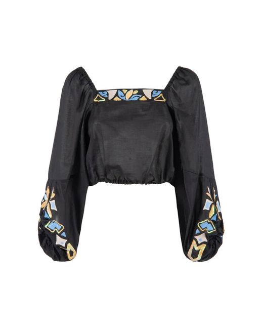 Nenette Black Blouses