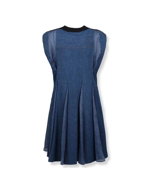 Sacai Blue Short Dresses