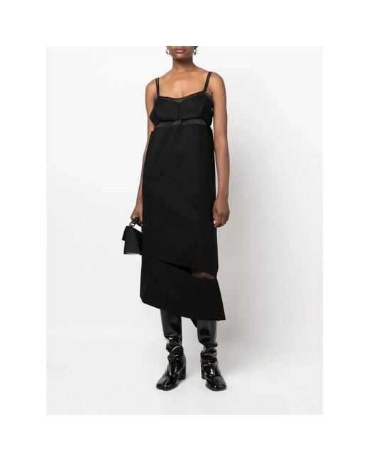 Sacai Black Midi Dresses