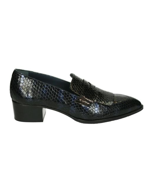 Pertini Schoenen ,Zwart ,Leer Bronze Slip-Ons Passion Lac Upper in het Black