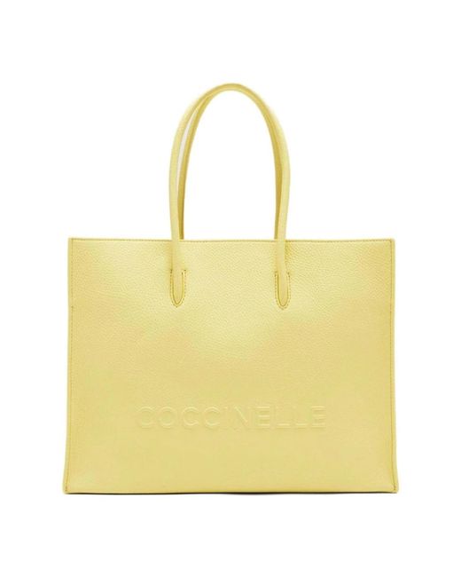 Coccinelle Yellow Tote Bags