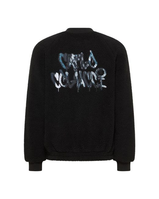 carlo colucci Reversible Teddy Jacket in het Black voor heren