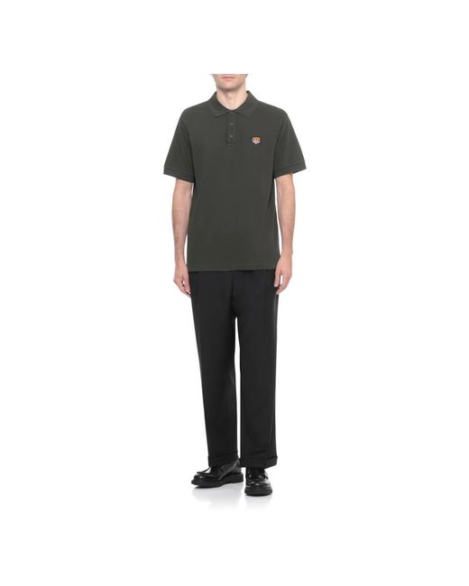 KENZO Groen Poloshirt Met Tijgerpatch in het Green voor heren