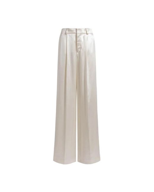 Alberta Ferretti Natural Wide Trousers