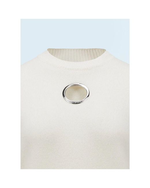 Round-Neck Knitwear di Moncler in White