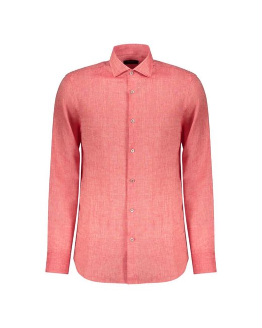 Moorer Pink Casual Shirts for men