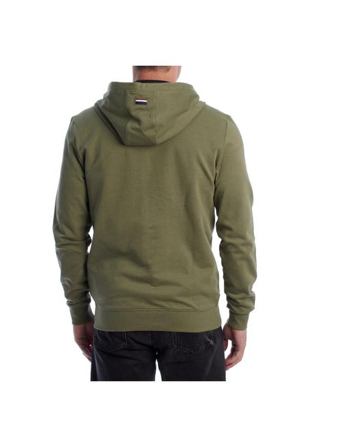 U.S. POLO ASSN. Hoodies & Sweatvesten ,Groen ,Katoen Hoodie Met Rits En Sportieve Erfgoed in het Green voor heren