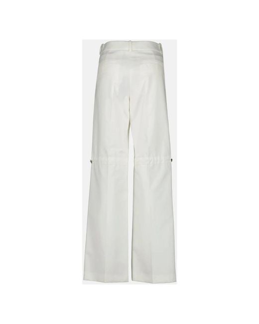 Fendi White Wide Trousers