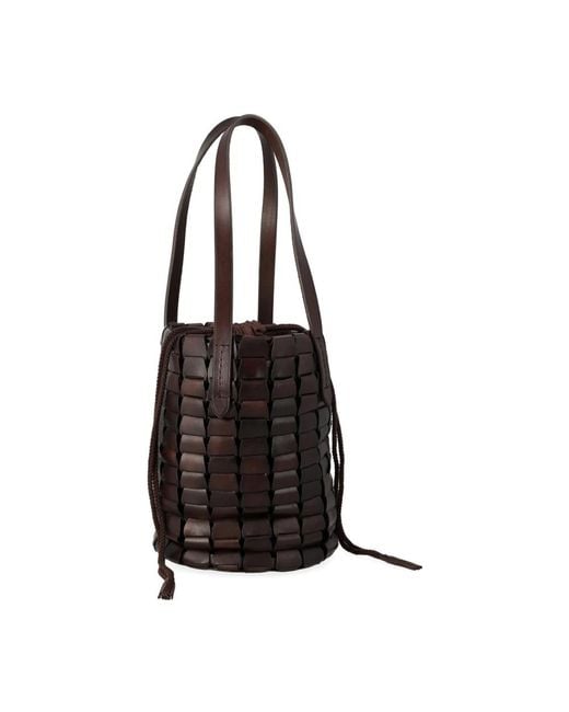 Dragon Diffusion Black Leder Eimer Tasche